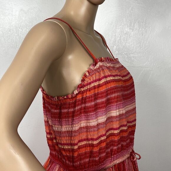 Greylin Cotton Striped Boho Fringe Midi Sundress - Picture 4 of 11